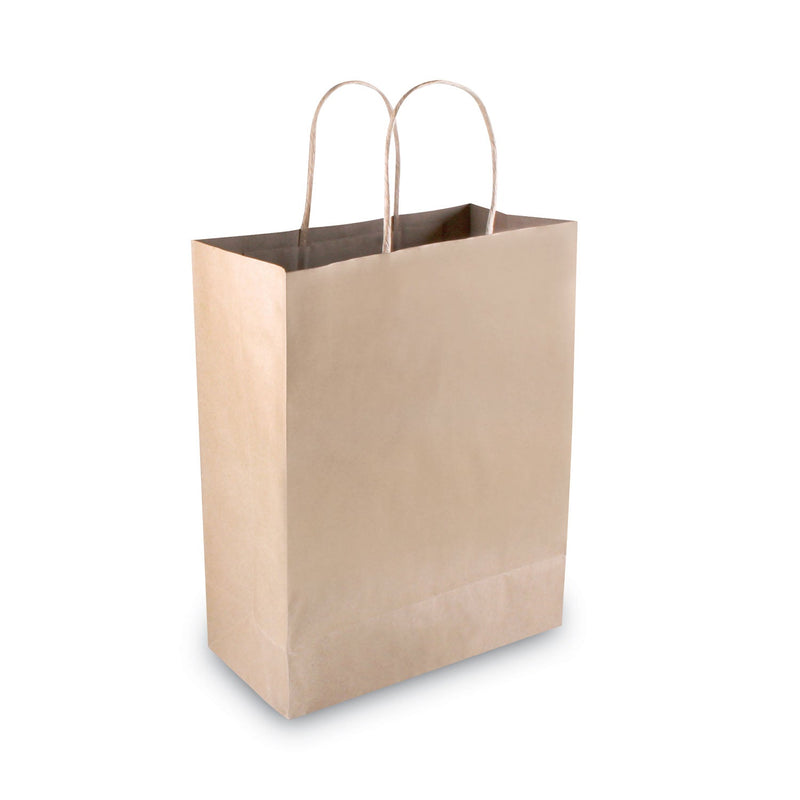 COSCO Premium Shopping Bag, 10"  x 4.5" x 13", Brown Kraft, 50/Box
