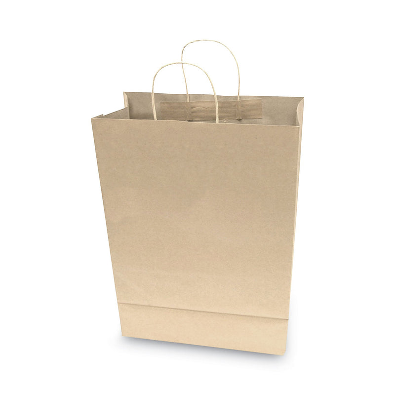 COSCO Premium Shopping Bag, 12" x 6.5" x 17", Brown Kraft, 50/Box