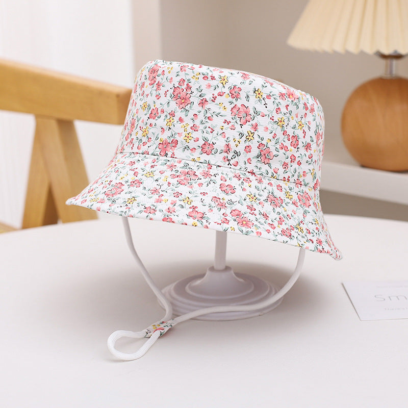 Printed Bucket Hat Cute Car Dinosaur Summer Beach Pure Cotton Fisherman Hat For Babies