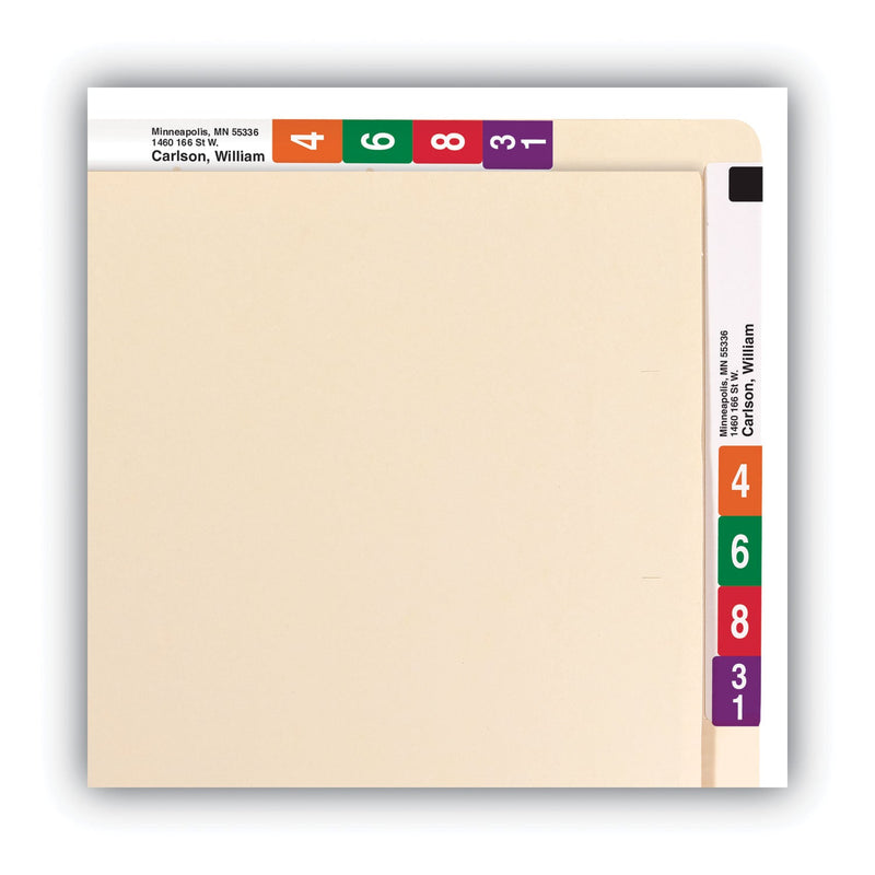 Smead Heavyweight Manila End Tab Conversion File Folders, Straight Tabs, Letter Size, 0.75" Expansion, Manila, 100/Box