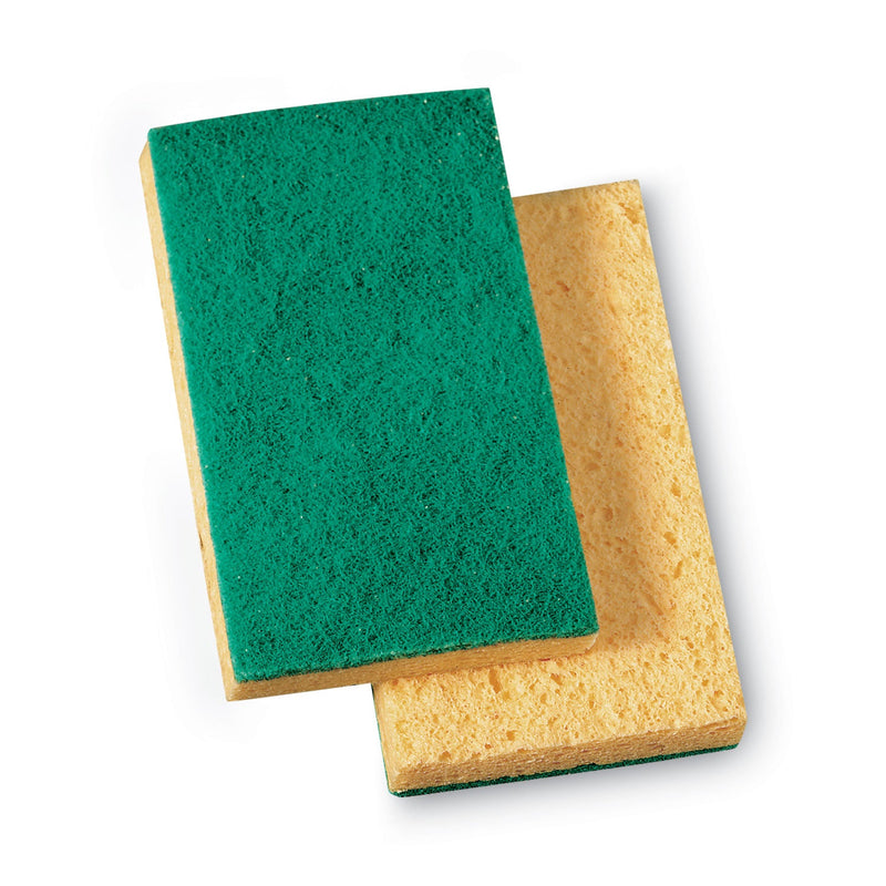 3M Niagara Medium Duty Scrubbing Sponge 74N, 3.6 x 6, 1" Thick, Yellow/Green, 20/Carton