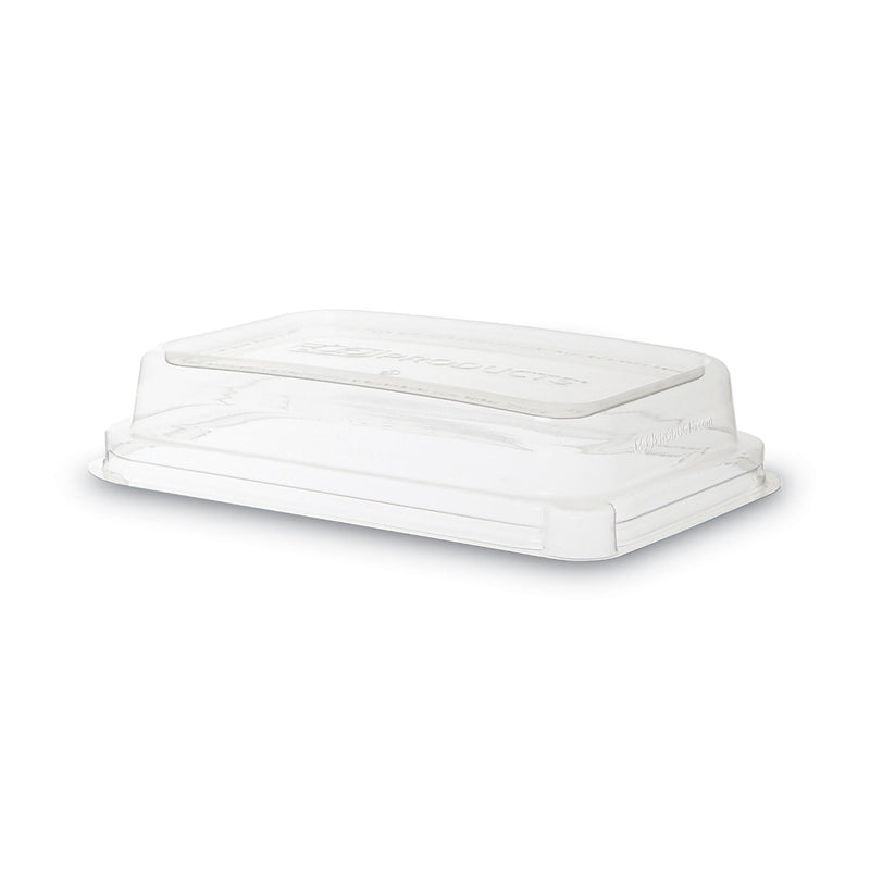 Eco-Products WorldView 100% Recycled Content Lid, 7.5 x 5 x 1.6, Clear, Plastic, 400/Carton