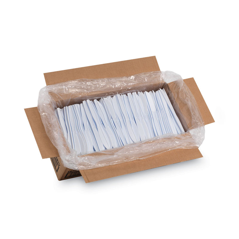 Dixie Plastic Cutlery, Heavy Mediumweight Knives, White, 1,000/Carton