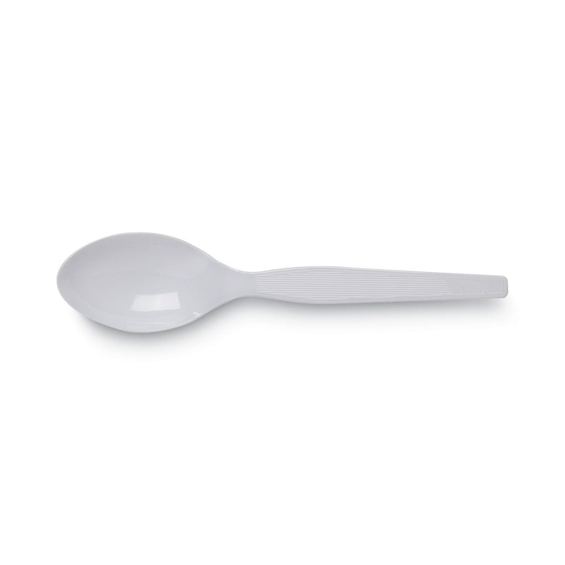 Dixie Plastic Cutlery, Heavy Mediumweight Teaspoons, White, 1,000 Carton