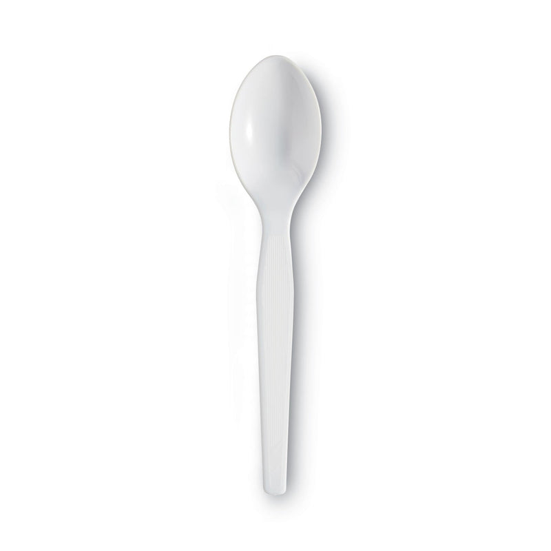 Dixie Plastic Cutlery, Heavyweight Teaspoons, White, 1,000/Carton