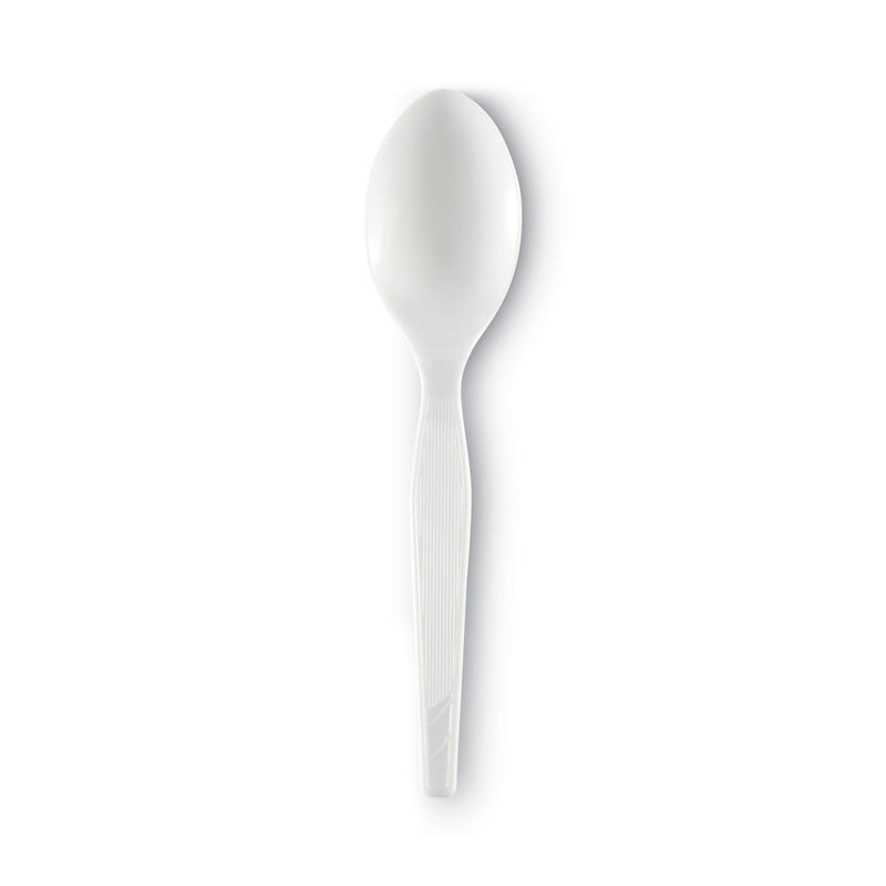 Dixie Plastic Cutlery, Heavy Mediumweight Teaspoons, White, 1,000/Carton