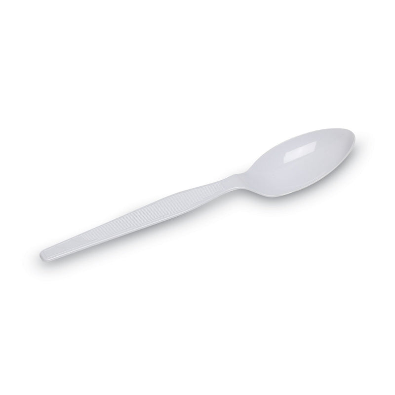 Dixie Plastic Cutlery, Heavy Mediumweight Teaspoons, White, 1,000 Carton