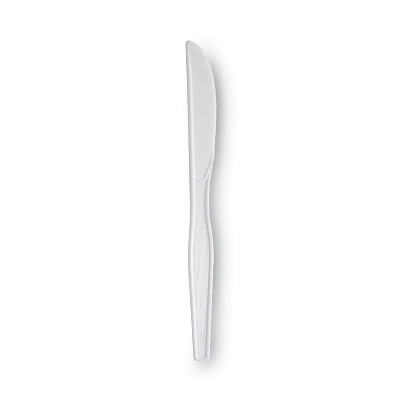Dixie Plastic Cutlery, Heavyweight Knives, White, 1,000/Carton