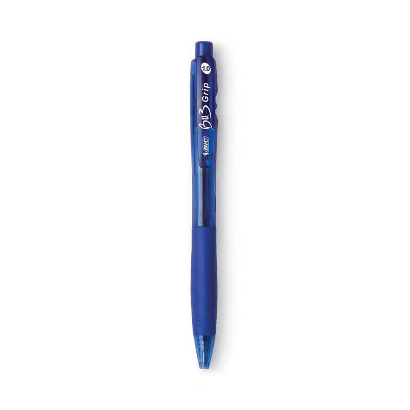 BIC BU3 Ballpoint Pen, Retractable, Bold 1 mm, Blue Ink, Blue Barrel, Dozen