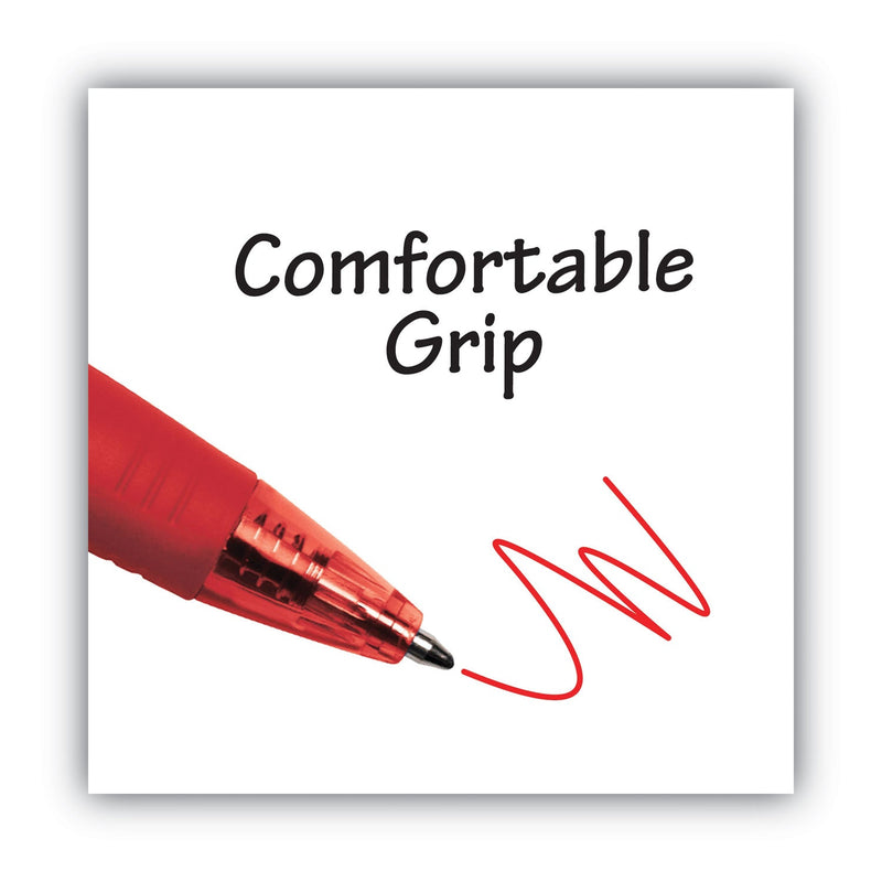 BIC BU3 Ballpoint Pen, Retractable, Bold 1 mm, Red Ink, Red Barrel, Dozen