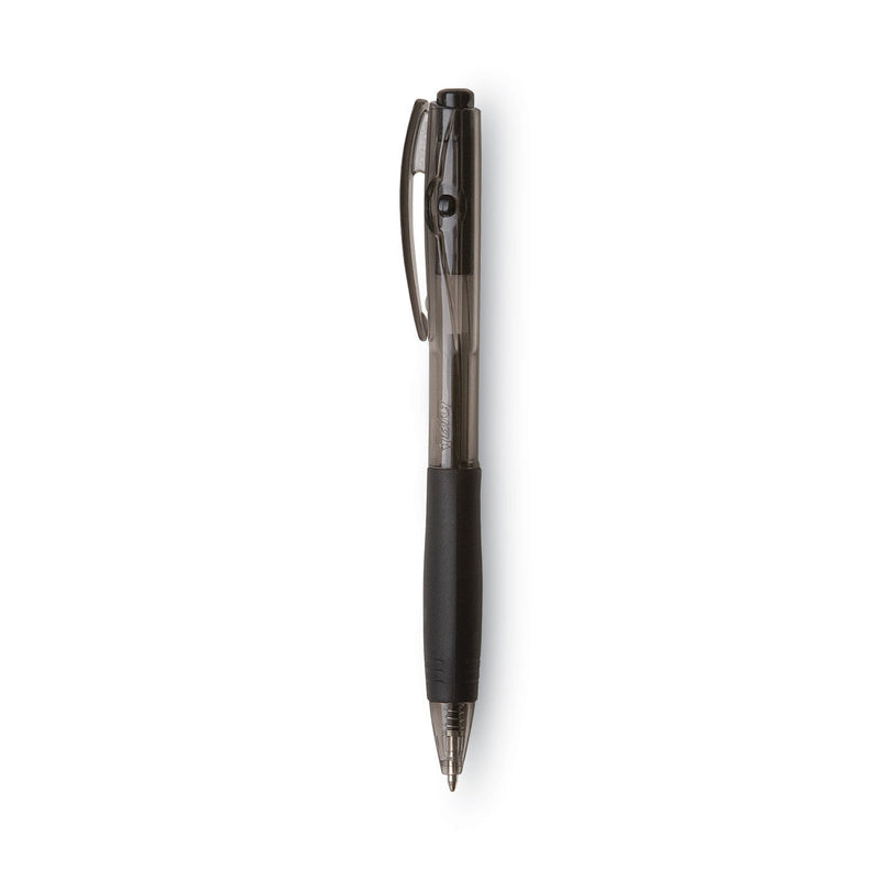 BIC BU3 Ballpoint Pen, Retractable, Medium 1 mm, Black Ink, Black Barrel, 36/Pack
