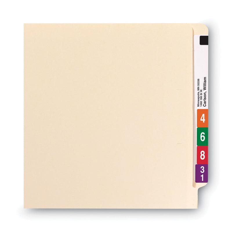 Smead Manila End Tab Fastener Folders with Reinforced Tabs, 11-pt Stock, 1 Fastener, Legal Size, Manila Exterior, 50/Box