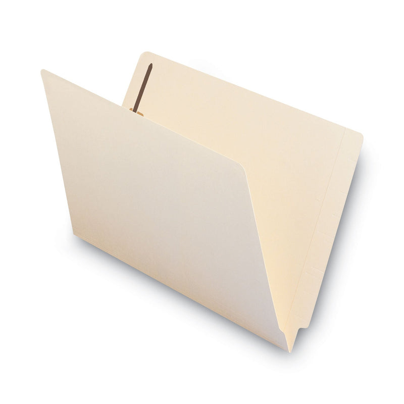 Smead Manila End Tab Fastener Folders with Reinforced Tabs, 11-pt Stock, 2 Fasteners, Legal Size, Manila Exterior, 50/Box