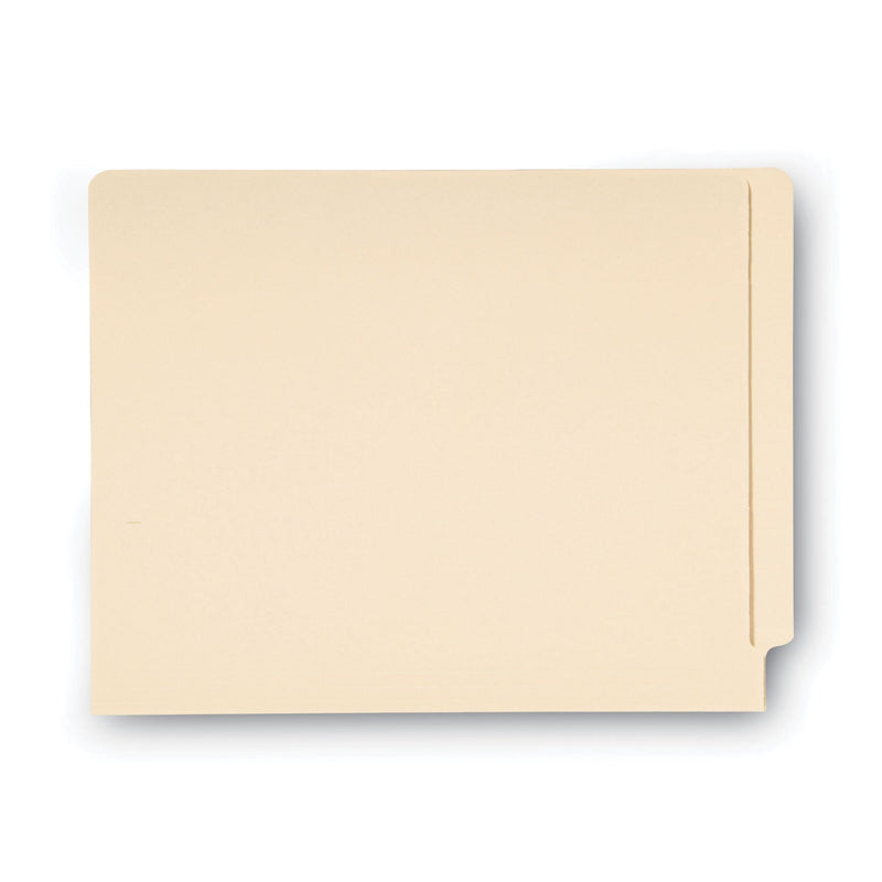 Smead 100% Recycled Manila End Tab Folders, Straight Tabs, Letter Size, 0.75" Expansion, Manila, 100/Box