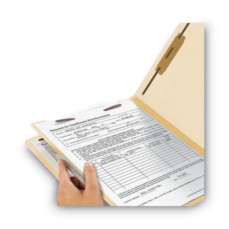 Smead Manila End Tab Classification Folders, 1 Divider, Letter Size, Manila, 10/Box