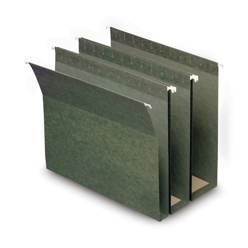 Smead Box Bottom Hanging File Folders, 2" Capacity, Letter Size, Standard Green, 25/Box