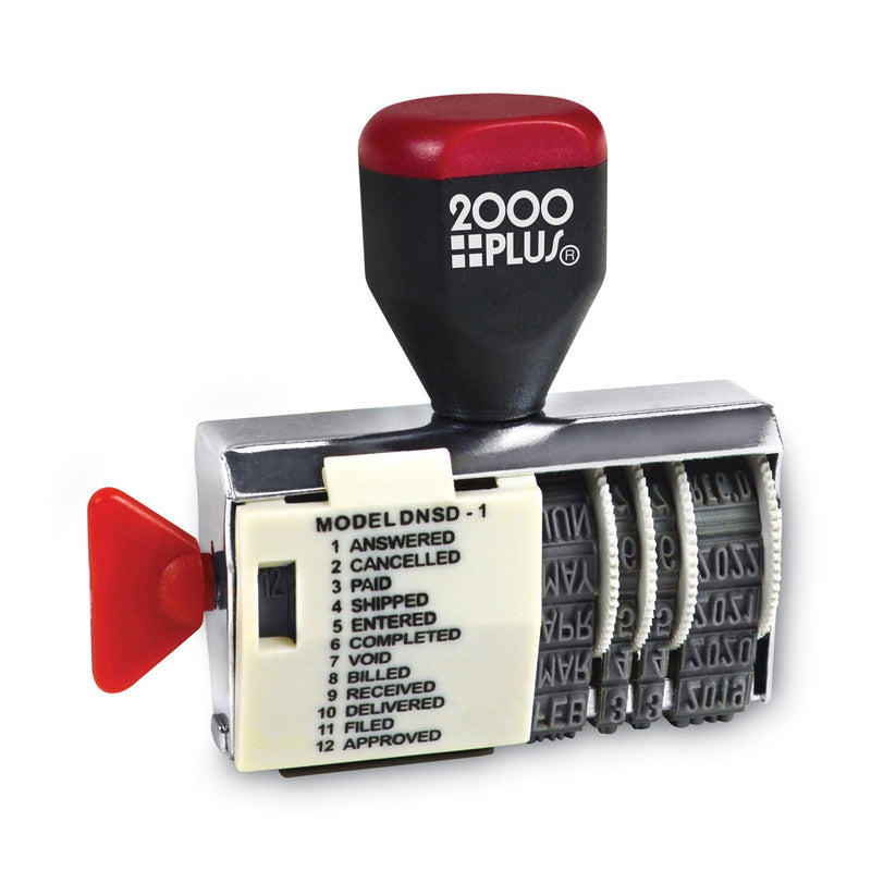COSCO 2000PLUS Dial-N-Stamp, 12 Phrases, Five Years, 1.5 x 0.13