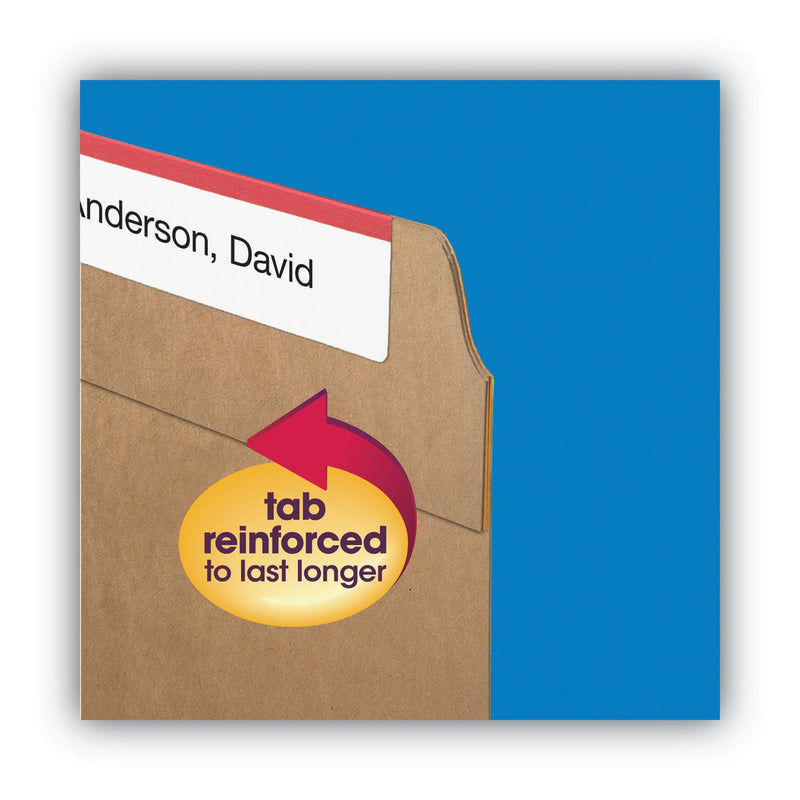 Smead Heavyweight Kraft File Folder, 1/3-Cut Tabs: Assorted, Legal Size, 0.75" Expansion, 11-pt Kraft, Brown, 100/Box