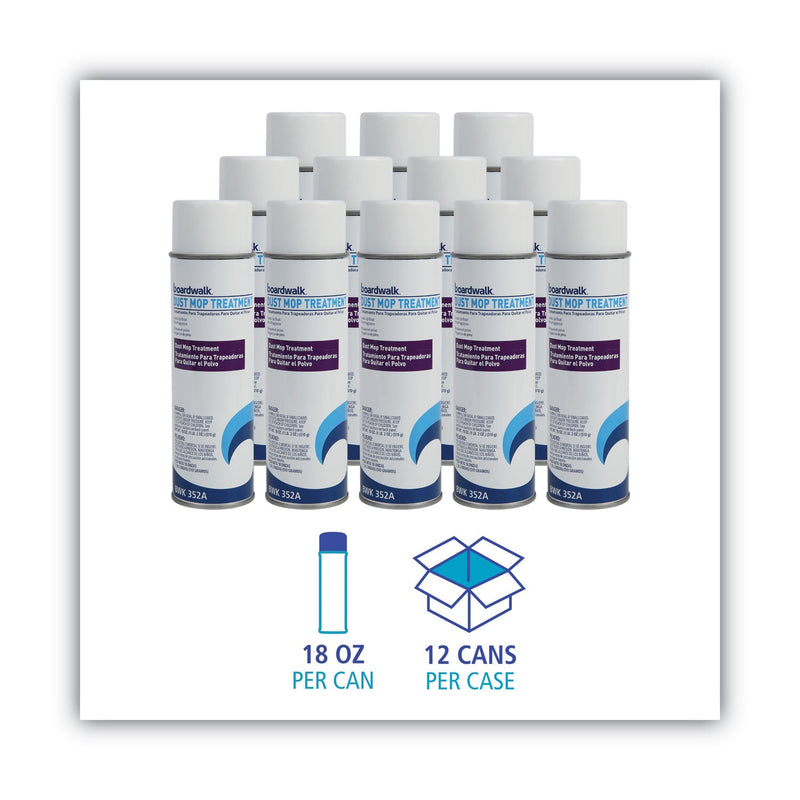 Boardwalk Dust Mop Treatment, Pine Scent, 18 oz Aerosol Spray, 12/Carton