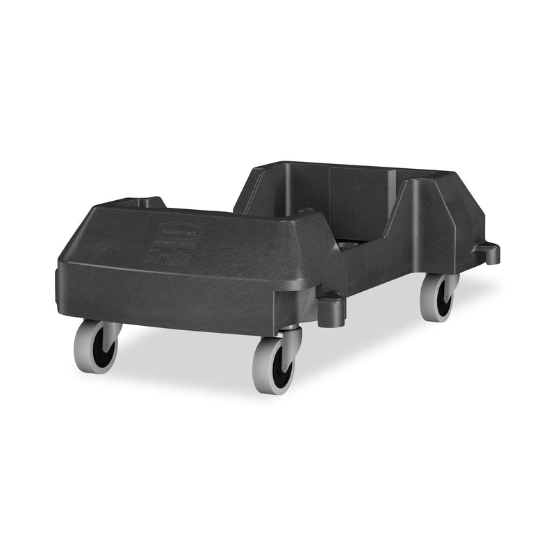 Rubbermaid Slim Jim Resin Trainable Dolly, 120 lb Capacity, 23.86 x 14.71 x 8.36, Black