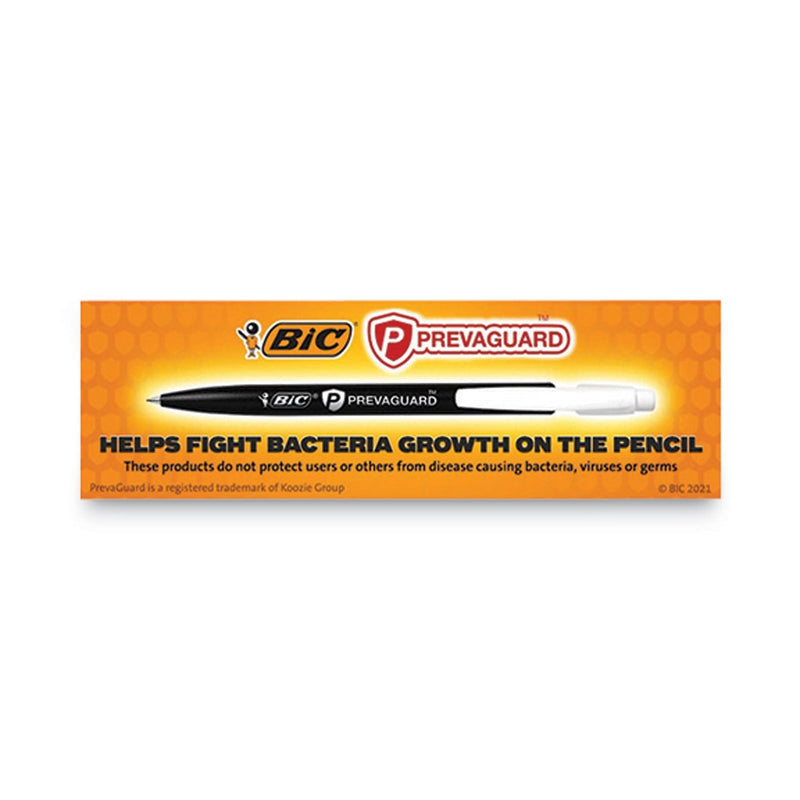 BIC PrevaGuard Media Clic Mechanical Pencils, 0.7 mm, HB (#2), Black Lead, 6 Black Barrel/6 Blue Barrel, Dozen