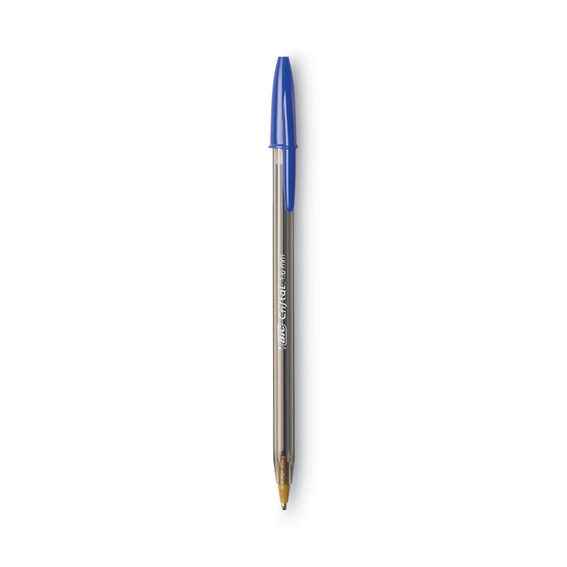 BIC Cristal Xtra Bold Ballpoint Pen, Stick, Bold 1.6 mm, Blue Ink, Clear Barrel, Dozen