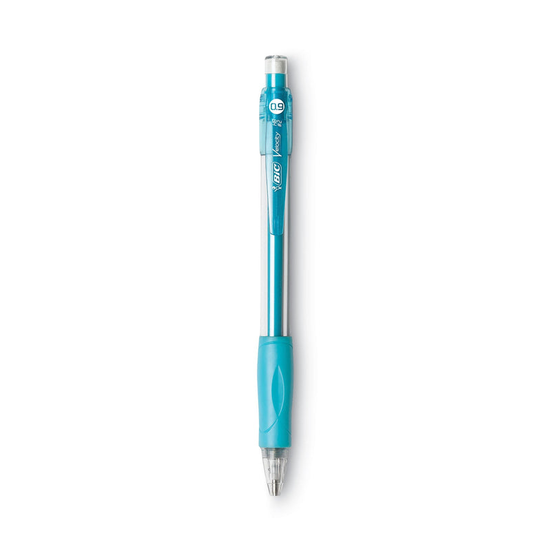 BIC Velocity Original Mechanical Pencil, 0.9 mm, HB (#2.5), Black Lead, Turquoise Barrel, Dozen