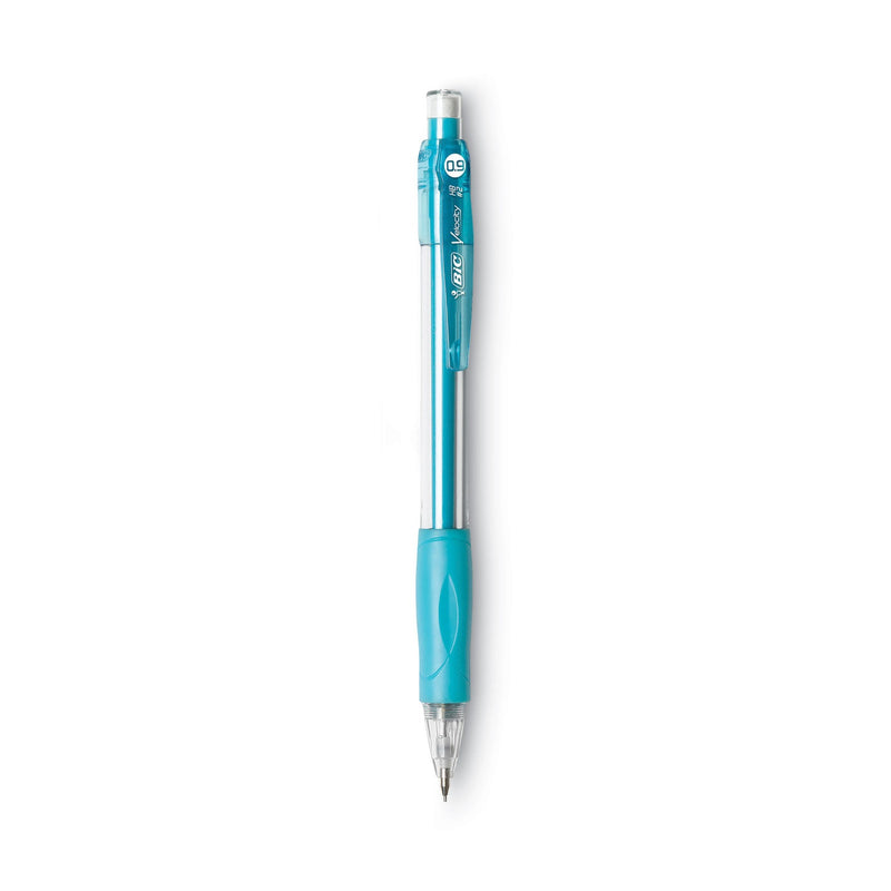 BIC Velocity Original Mechanical Pencil, 0.9 mm, HB (#2.5), Black Lead, Turquoise Barrel, Dozen