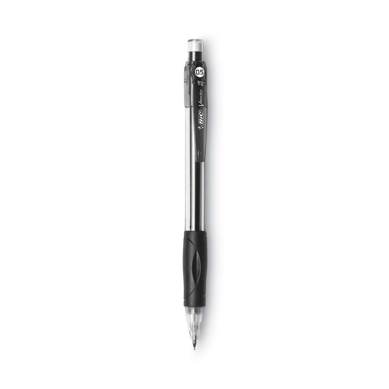 BIC Velocity Original Mechanical Pencil, 0.5 mm, HB (#2.5), Black Lead, Black Barrel, Dozen