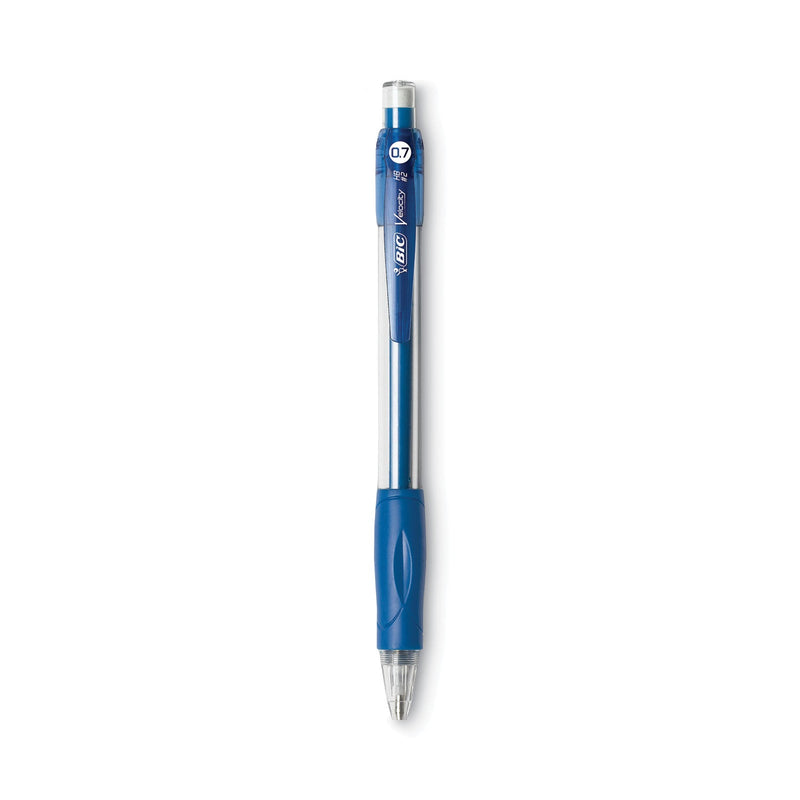 BIC Velocity Original Mechanical Pencil, 0.7 mm, HB (#2.5), Black Lead, Blue Barrel, Dozen