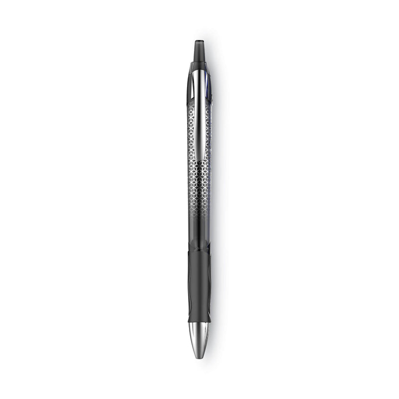 BIC Gel-ocity Ultra Gel Pen, Retractable, Medium 0.7 mm, Black Ink, Black Barrel, Dozen