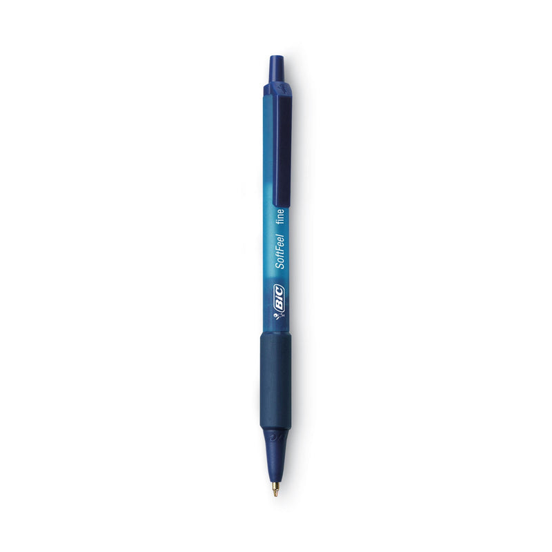 BIC Soft Feel Ballpoint Pen Value Pack, Retractable, Medium 1 mm, Blue Ink, Blue Barrel, 36/Pack