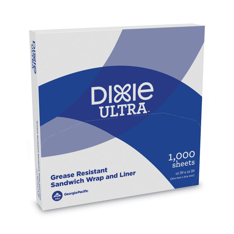 Dixie All-Purpose Food Wrap, Dry Wax Paper, 12 x 12, White, 1,000/Carton