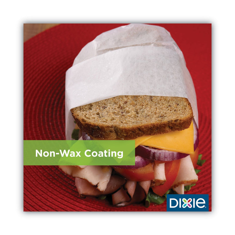 Dixie All-Purpose Food Wrap, Dry Wax Paper, 14 x 14, White, 1,000/Carton