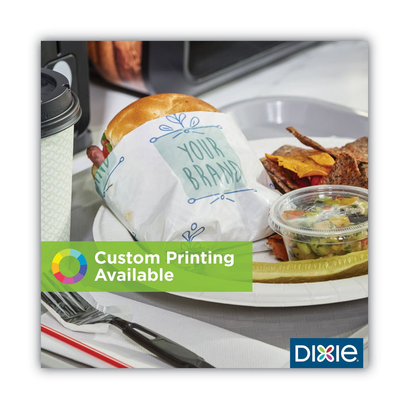 Dixie All-Purpose Food Wrap, Dry Wax Paper, 14 x 14, White, 1,000/Carton