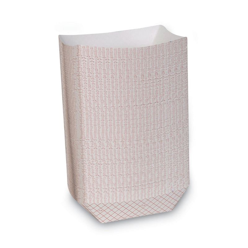 Dixie Kant Leek Polycoated Paper Food Tray, 3 lb Capacity, 8.4 x 5.8 x 2.1, Red Plaid, 250/Bag, 2 Bags/Carton