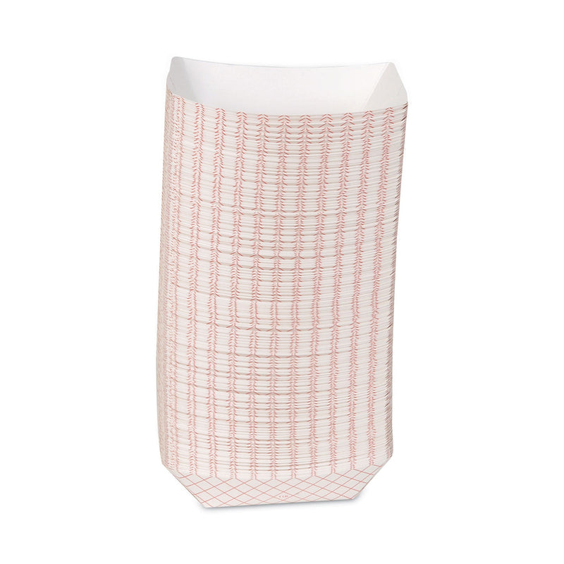 Dixie Kant Leek Polycoated Paper Food Tray, 1 lb Capacity, 6.25 x 4.7 x 1.6, Red Plaid, 1,000/Carton