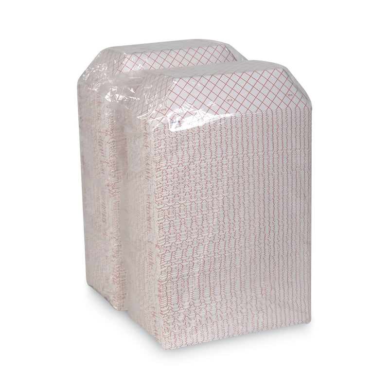 Dixie Kant Leek Polycoated Paper Food Tray, 3 lb Capacity, 8.4 x 5.8 x 2.1, Red Plaid, 250/Bag, 2 Bags/Carton