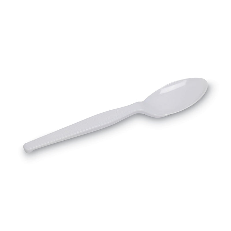 Dixie Individually Wrapped Mediumweight Polystyrene Cutlery, Teaspoons, White, 1,000/Carton