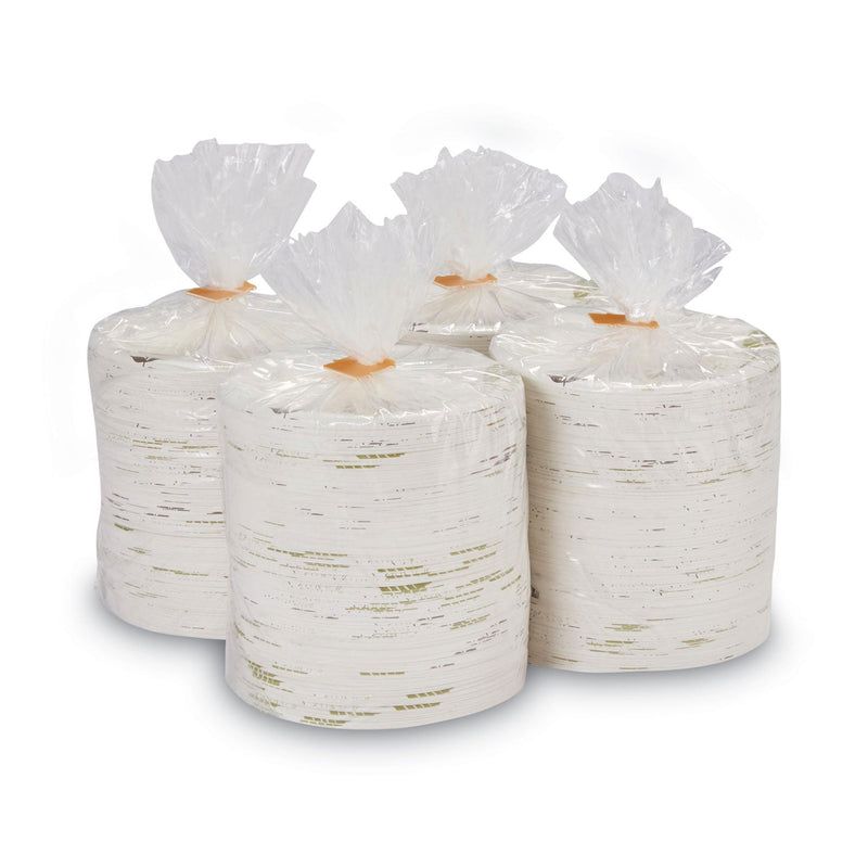 Dixie Pathways Soak Proof Shield Heavyweight Paper Plates, 5.88" dia, Green/Burgundy, 250 Pack, 4 Packs/Carton