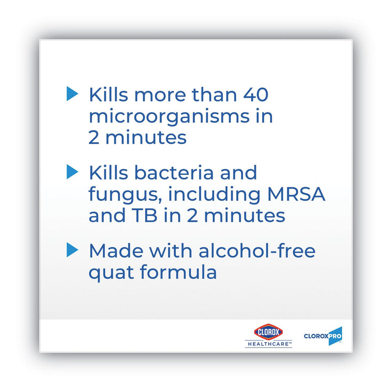 Clorox VersaSure Cleaner Disinfectant Wipes, 1-Ply, 12 x 12, White, 110/Bucket, 2/Carton