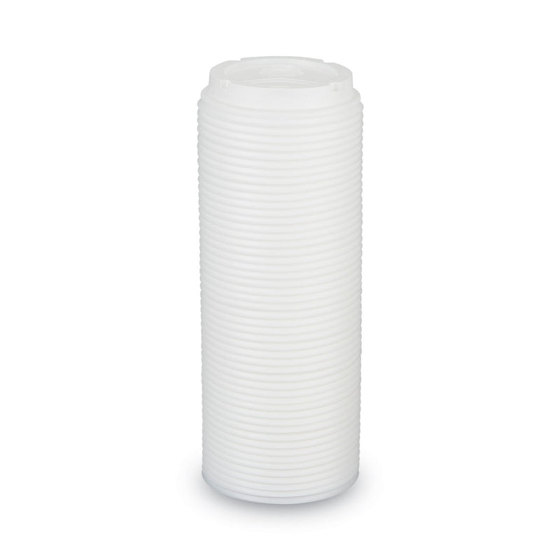 Dixie Dome Drink-Thru Lids, Fits 10 oz to 16 oz PerfecTouch; 12 oz to 20 oz WiseSize Cup, White, 50/Pack