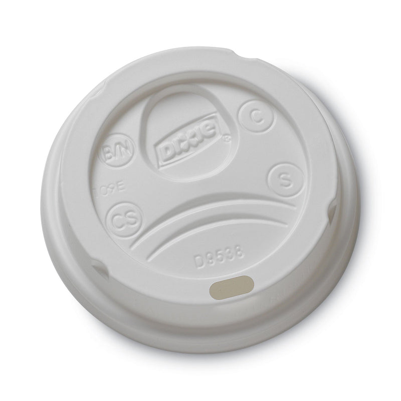 Dixie Drink-Thru Lid, Fits 8oz Hot Drink Cups, Fits 8 oz Cups, White, 1,000/Carton