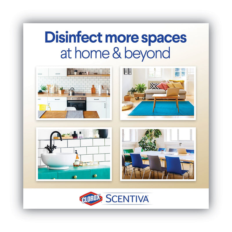 Clorox Scentiva Multi Surface Cleaner, Tuscan Lavender and Jasmine, 32 oz, 6/Carton