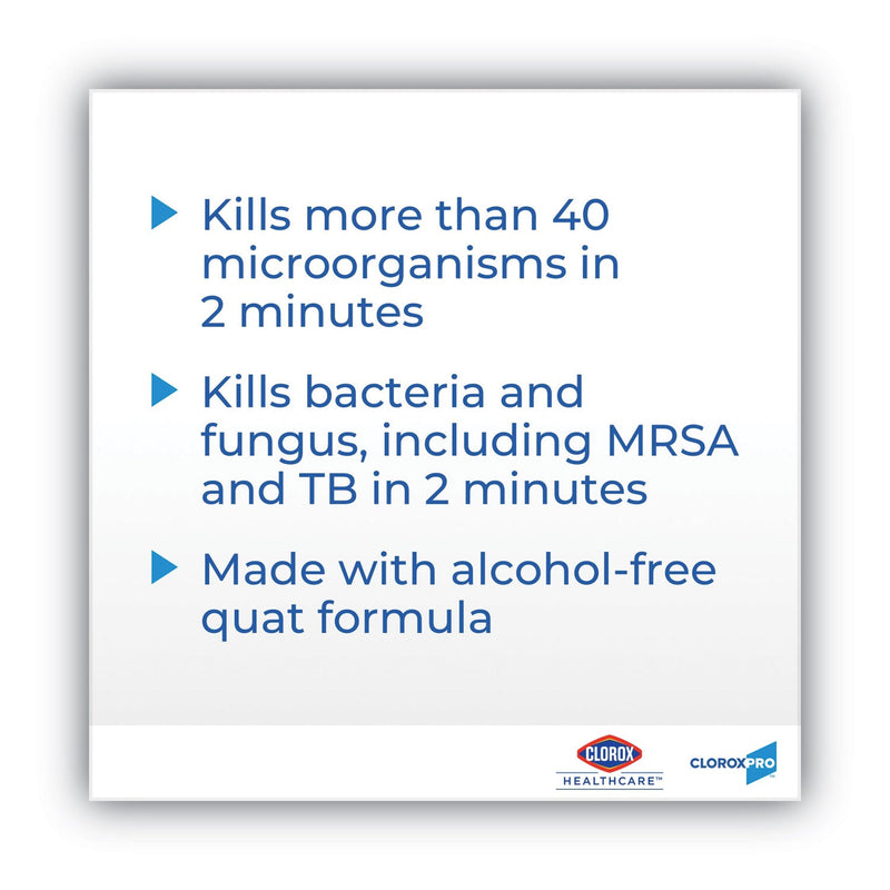 Clorox VersaSure Cleaner Disinfectant Wipes, 1-Ply, 12 x 12, White, 110/Pouch, 2/Carton