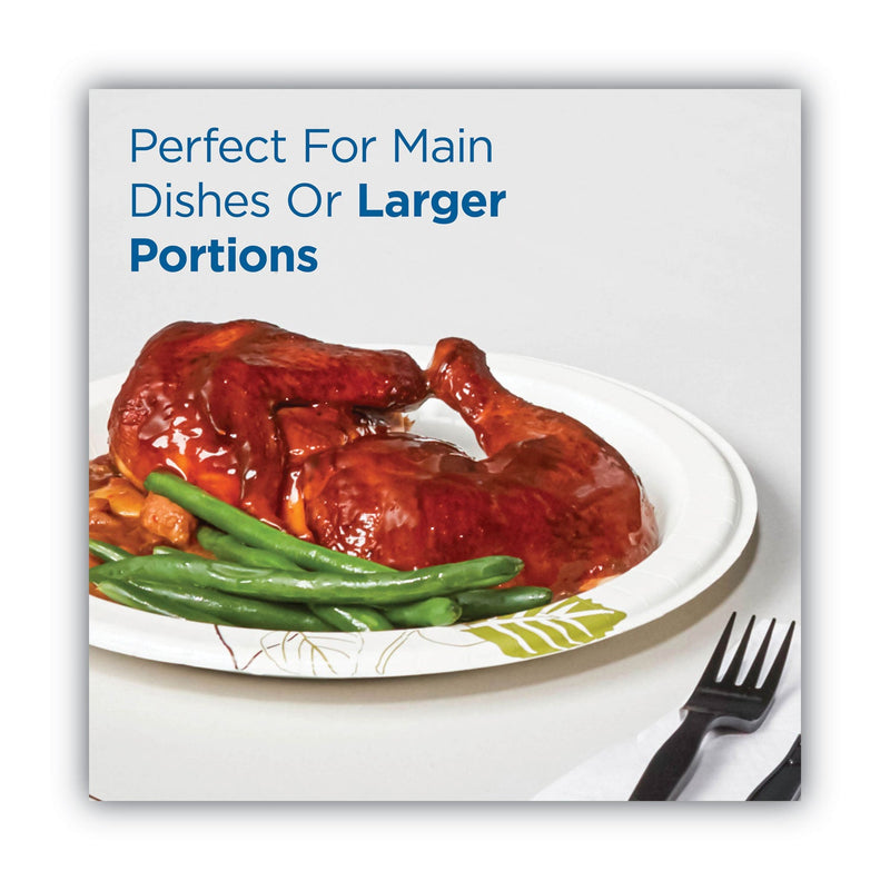 Dixie Pathways Heavyweight Oval Platters, 8.5 x 11, Green/Burgundy, 125/Pack