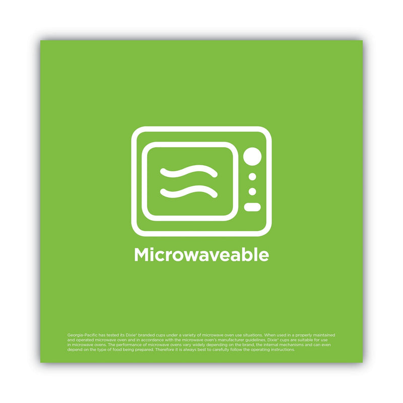 Dixie PerfecTouch Paper Hot Cups and  Lids Combo, 10 oz, Multicolor, 50 Cups/Lids/Pack