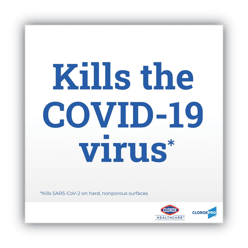 Clorox VersaSure Cleaner Disinfectant Wipes, 1-Ply, 12 x 12, White, 110/Bucket, 2/Carton