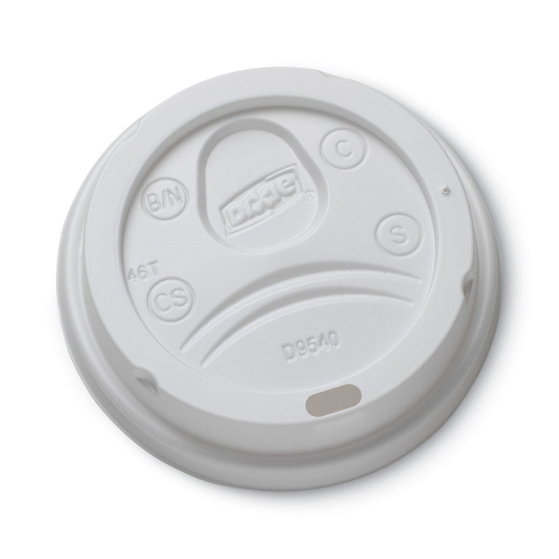 Dixie Sip-Through Dome Hot Drink Lids, Fits 10 oz Cups, White, 100/Pack