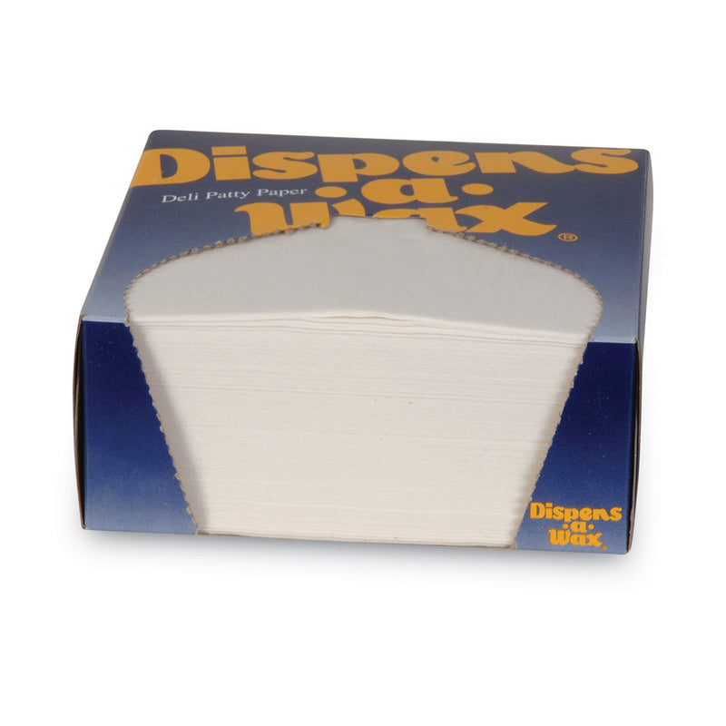 Dixie Dispens-A-Wax Waxed Deli Patty Paper, 4.75 x 5, White, 1,000/Box, 24 Boxes/Carton